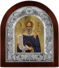 Ασημένια Εικόνα Άγιος Σάββας Μεταξοτυπία 122-S
