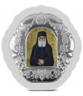 Ασημένια Εικόνα Άγιος  Παΐσιος Μεταξοτυπία 412-S