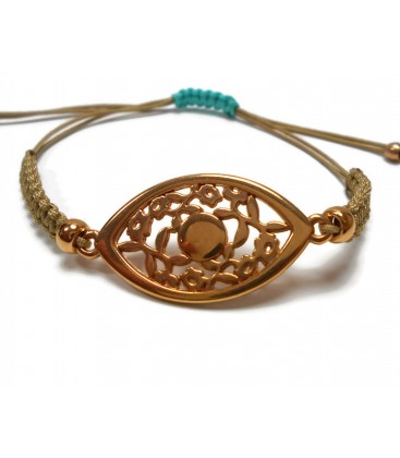 Βραχιόλι μάτι χειροποίητο μακραμέ