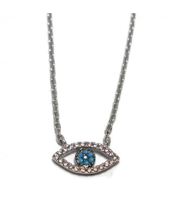 Κολιέ μάτι από ασήμι 925