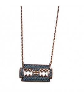 Κολιέ ξυράφι από ασήμι 925