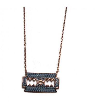 Κολιέ ξυράφι από ασήμι 925