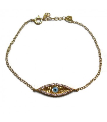 Βραχιόλι μάτι από ασήμι 925