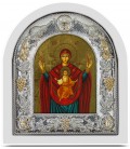 Ασημένια Εικόνα Παναγία η Τσαμπίκα Μεταξοτυπία