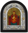 Ασημένια Εικόνα Παναγία η Τσαμπίκα Μεταξοτυπία