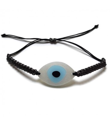 Βραχιόλι μάτι χειροποίητο μακραμέ BRN05