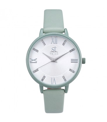 Season Time WATCH Madison Crystals Light Blue Leather Strap 2178-4