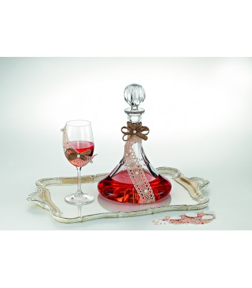 Σετ Γάμου 226 Δίσκος -Καράφα - Ποτήρι