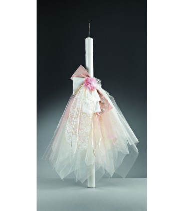 Λαμπάδα βάφτισης λουλούδι για κορίτσι 172