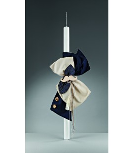 Λαμπάδα βάφτισης με μουστάκι για αγόρι 179