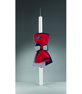 Λαμπάδα βάφτισης καπέλο- μουστάκι για αγόρι 184