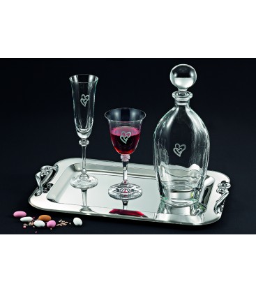 Σετ Γάμου 110 Δίσκος -Καράφα - Ποτήρι