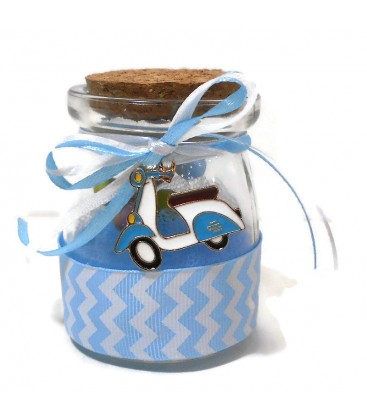 Μπομπονιέρα βαζάκι με θέμα vespa MPOB8644