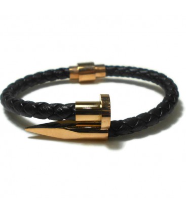 Βραχιόλι αντρικό πρόκα από ατσάλι BRM8566