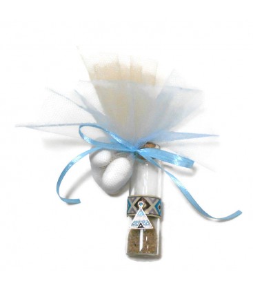 Μπομπονιέρα γυάλινο μικρό μπουκαλάκι σκηνή ινδιάνων MPOB8671