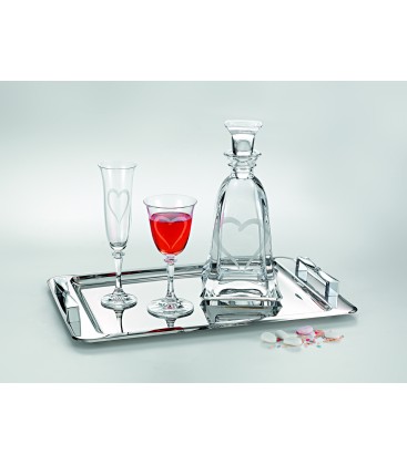 Σετ Γάμου 195 Δίσκος -Καράφα - Ποτήρι