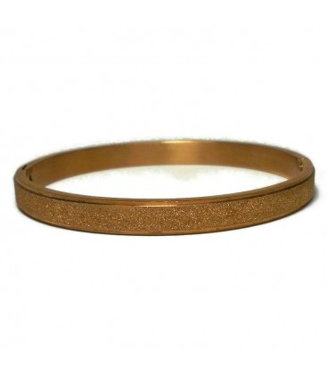 Χειροπέδα σαγρέ από ροζ χρυσο ατσάλι