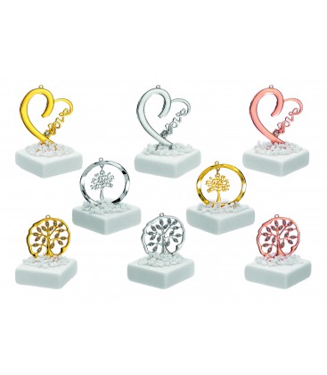 Μπομπονιέρα επιτραπέζια καρδιές και δέντρο της ζωής MPOG301