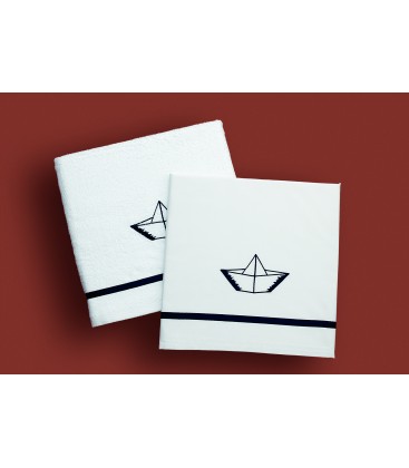 Λαδόπανα ολοκληρωμένο σετ  με βαρκούλα για αγόρι 445