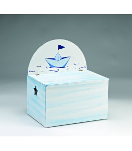 Ξύλινο κουτί με βάρκα 4275