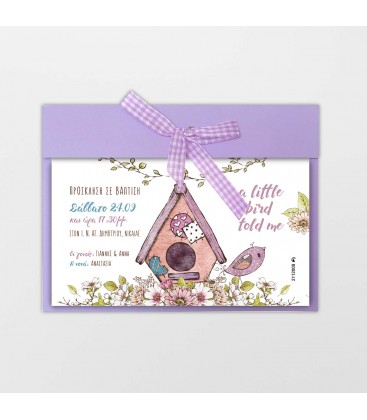 Προσκλητήριο πουλάκι για κορίτσι 2112009