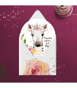 Προσκλητήριο ζέβρα για κορίτσι 2112049