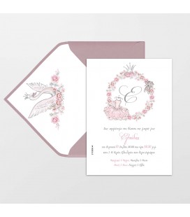 Προσκλητήριο βασίλισσα των κύκνων για κορίτσι 2112053