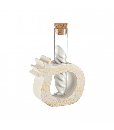 Μπομπονιέρα ρόδι κεραμικό με σωλήνα MPOG46551