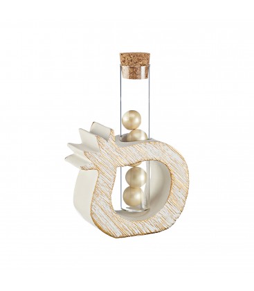 Μπομπονιέρα ρόδι κεραμικό με σωλήνα MPOG46551