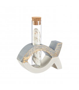 Μπομπονιέρα ψάρι κεραμικό με σωλήνα MPOG46542