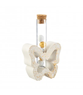 Μπομπονιέρα πεταλούδα κεραμική με σωλήνα MPOG46531