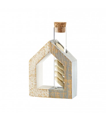 Μπομπονιέρα σπίτι κεραμικό με σωλήνα MPOG46562