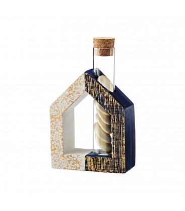 Μπομπονιέρα σπίτι κεραμικό με σωλήνα MPOG46564