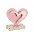 Μπομπονιέρα ξύλινη καρδιά MPOG46571