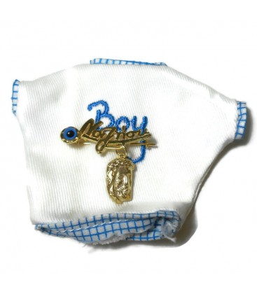 Παραμάνα φυλαχτό από επιχρυσωμένο ασήμι 925 BKF0586