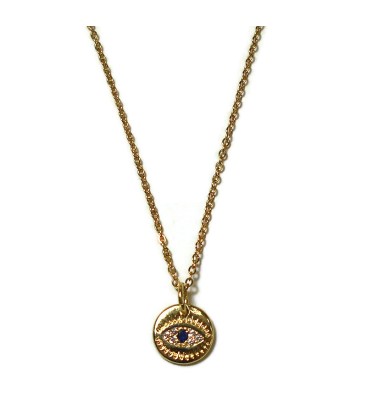 Κολιέ μάτι από επιχρυσωμένο ατσάλι KL1629